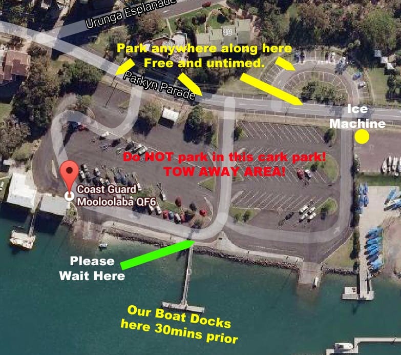 Coast guard pontoon location and parking information
