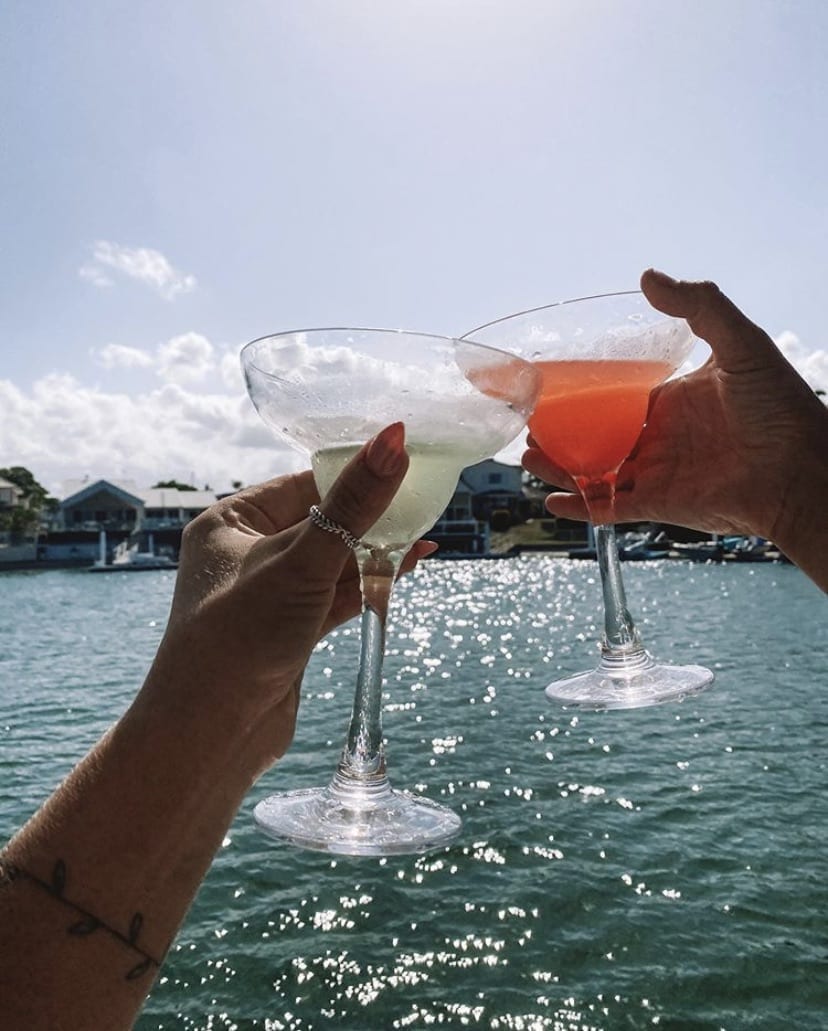 Clicking Cocktails on a cruise aboard Cruiser 1 with Sunshine Coast Afloat