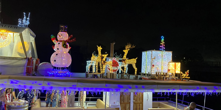 Sunshine Coast Afloat Crusader 1 Boat Christmas Boat Parade Cruise Boat Decorated 2