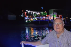Sunshine Coast Afloat Crusader 1 Boat Christmas Cruise Man Onboard